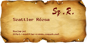 Szattler Rózsa névjegykártya